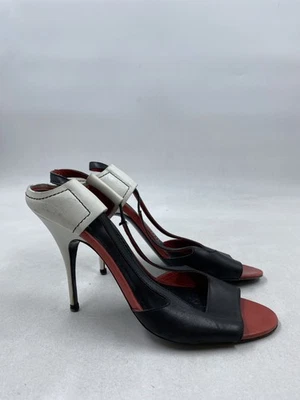 Tacones de aguja altos de cuero rojo negro Givenchy W 6,5 Foto 1 de 4