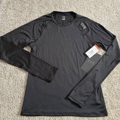 NUEVO TYR Negro DryCool Raglán Manga Larga Camiseta Técnica Mujer’s Top Atlético Talla S Foto 1 de 4