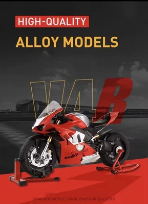 Ducati panigale V4R   1:6 in lega Modello Suono luce movimento fumo moto - Immagine 1 di 4