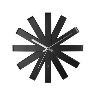 Umbra Ribbon Wall Clock, Black, 2118070-040 - Image 1 of 4