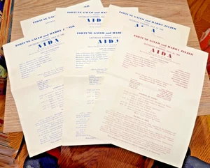 1943 SOLDIER FIELD CHICAGO AIDA OPERA PERFORMANCE SINGLE SHEET PROGRAMS VINTAGE - Picture 1 of 2