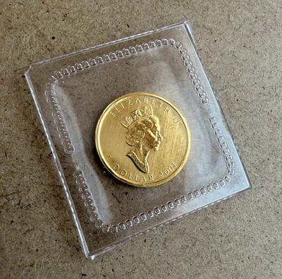 2001 Canadian Maple Leaf Coin 1/20 oz Gold - Image 1 of 4