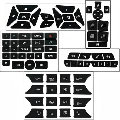 Button Repair Kit Window Sticker For Mercedes Benz A B ML350 E350 W204 C250 C350 - Image 1 of 4