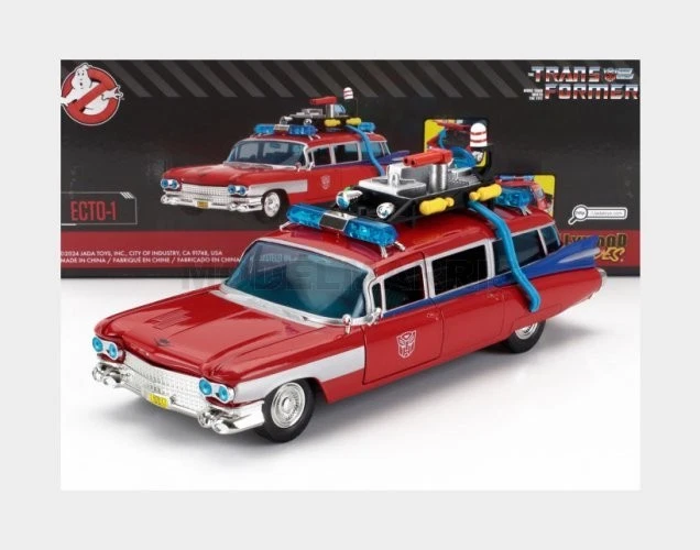 JADA 35466 Cadillac - SERIES-62 ECTO-1 Ghostbusters Transformers 1984 - Red - 1