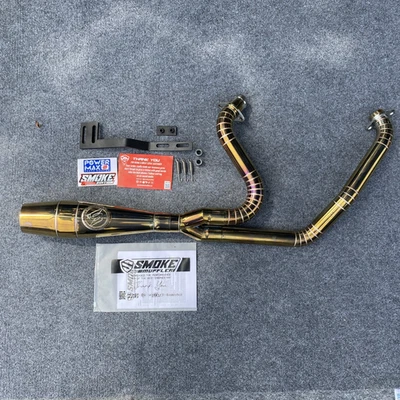2 In 1 Exhaust Fit To Harley Davidson Road Glide 2007-2012 Fullsystem Gold Color - Изображение 1 из 4