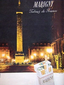 PUBLICITÉ 1961 CIGARETTE MARIGNY TABACS DE FRANCE REGIE FRANCAISE DES TABACS - Foto 1 di 1