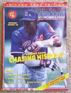 RARE CHICAGO CUBS 1998 SAMMY SOSA HR GAME MAGAZINE - WRIGLEY FIELD - Picture 1 of 1