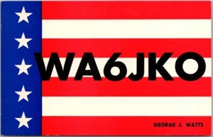Redondo Beach, California Postal QSL Ham Radio Tarjeta "George Watts" Fecha 1978 - Imagen 1 de 2
