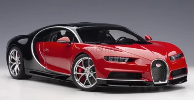 for Autoart for Bugatti for Chiron 2017 Italian Red / Nocturne Black 1:12 Model - Image 1 of 4