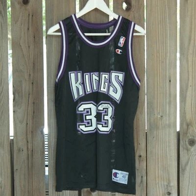 VTG Signed Autograph Champion Jersey - Brian Grant # 33 Sacramento Kings - Sz 40 - Image 1 of 4