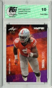 Chase Young 2020 Leaf HYPE! #55 Purple SP, Only 10 Made Rookie Card PGI 10 - Picture 1 of 1