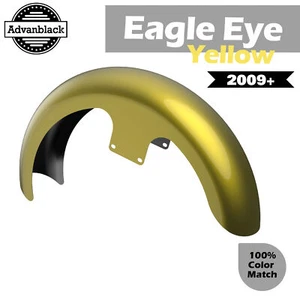 EAGLE EYE YELLOW 21" Reveal Wrapper Hugger Front Fender For 09+ Harley - Picture 1 of 9