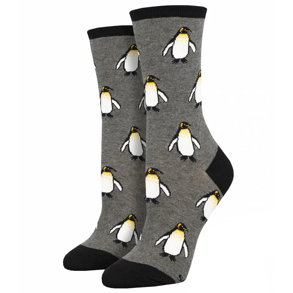 Meias femininas Socksmith Crew The Coolest Emperor Penguin divertido novidade calçado - Imagem 1 de 1