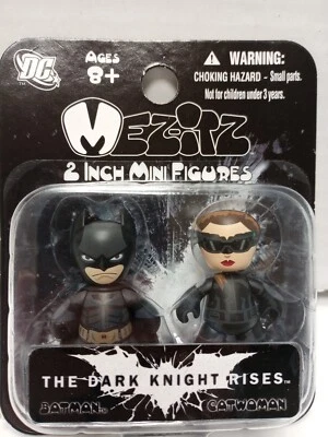 Mez-itz DC Universe The Dark Knight Rises Batman Catwoman 2 inch NEW IN BOX  - Изображение 1 из 4