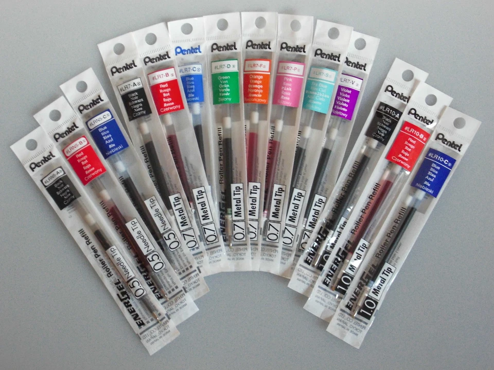 Pentel EnerGel Liquid Gelminen LRN5/ LR7/ LR10 ab 2 Stk.alle Farben Ersatzminen  - Bild 1 von 1