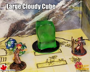 Cubo gelatinoso verde nublado miniatura para TTRPG (D&D / Pathfinder) 1ShotHeroes - Imagen 1 de 2