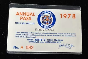 1978 Detroit Tigers Ticket Pass Al Trammell 136 GM/2 HR/34 RBI/.268 BA Vg ⚾️ - Picture 1 of 3