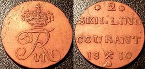 Norvège - Frederik VI - 2 skilling courant 1810 SUP ! KM#280 - Imagen 1 de 1
