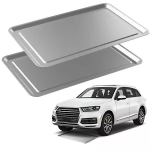 Oil Change Pan 2 Pcs 23.5x15.6in Silver Rust Resistant Drip Tray Garage Use - Picture 1 of 7