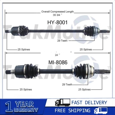 Para Hyundai Accent 1995~1999 2x eje delantero izquierdo delantero derecho TrakMotive CV Foto 1 de 3