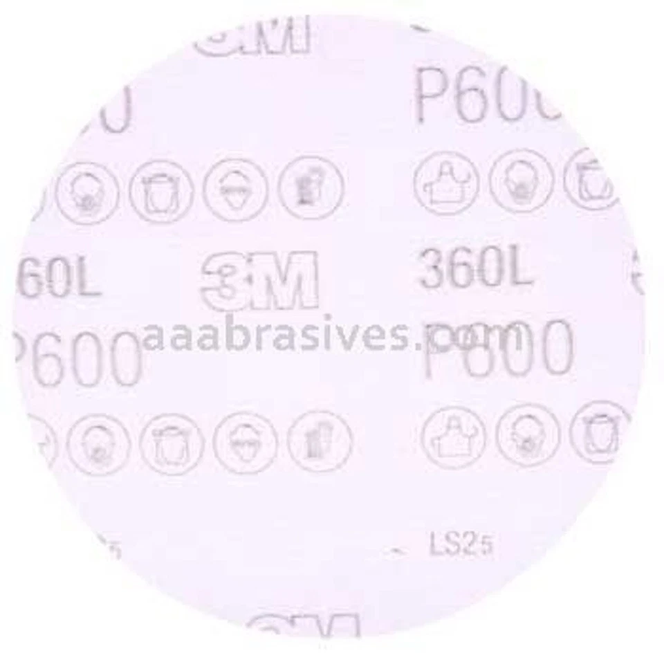 3M 7100142945 5" P600 Grit 12000 RPM 360L Aluminum Oxide Film Disc - Image 1 of 2