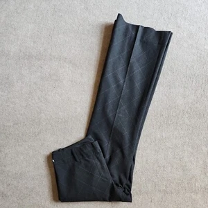 The Limited Stretch Wool Blend Dress Pants Womens Size 8 Dark Gray Plaid Lined - Picture 1 of 5