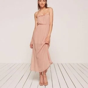 Reformation Ballet Nude Blush Pink Träger Midi Kleid Gr.XS - Bild 1 von 10