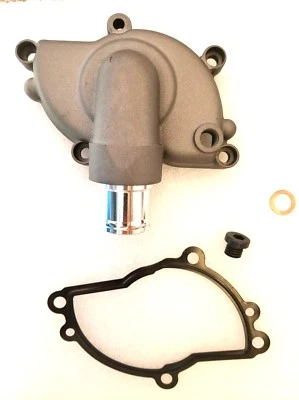 Ducati Water Pump Impeller Cover + Gasket 748 916 996 999 998 1098 SILVER - Image 1 of 2