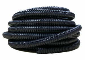 25 Fuß Fuß 1/2 Zoll Schwarz Split Loom Draht Flexibler Schlauch Schlauch Auto Audio - Bild 1 von 2