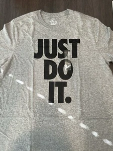 Men's XL - Nike ‘Just Do it’ – Grey – Short Sleeve T-Shirt – DX1987-063 - Picture 1 of 9