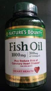 Natures Bounty - Fish Oil - 1000 mg - 145 Rapid Release Softgels - Best 4/2026 - Picture 1 of 7