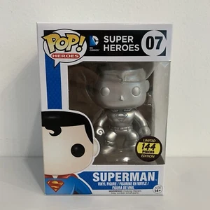 Funko POP! DC Heroes #07 SILVER SUPERMAN Hot Topic Employee Reward LE 144 Pieces - Picture 1 of 18