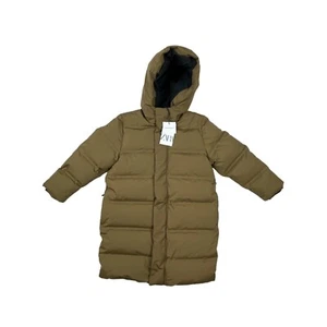 Zara Kids Brown Puffer Long Sleeve Jacket Water Repellent Sz 9 - NWT - Picture 1 of 7