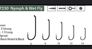 sierra troutbum 3761BL nymph hooks 1x Strong 1x Long #16-6 - Picture 1 of 3
