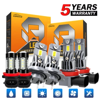 Combo de faros antiniebla de haz alto y bajo LED para Volkswagen Golf 2019 H7 H11 Foto 1 de 4