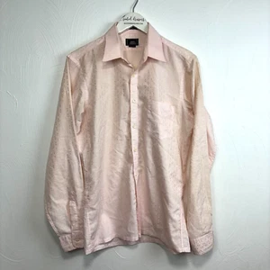 Vintage John Henry Button Down Shirt Casual Light Pink 80s 90s Long Sleeve Mens - Picture 1 of 5
