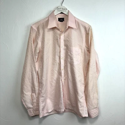 Vintage John Henry Button Down Shirt Casual Light Pink 80s 90s Long Sleeve Mens - Image 1 of 4