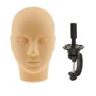 Pro Makeup Eyelash Extension Training Flat Mannequin Doll Head with Clamp