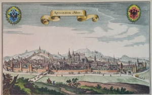 Germany Aquisgranum Aachen STAMPA Map Merian Filigrana Amalfi Deutschland DE - Picture 1 of 21