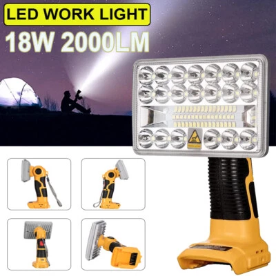 2000LM LED-Arbeitsleuchte für Dewalt 18V Li-Ion Akku DCB205 Akkuscheinwerfer NEU - Bild 1 von 4