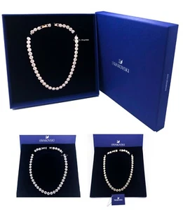 100% SWAROVSKI Rhodium Rose Gold Angelic Stone Sparkle Necklace 5117703 536784   - Picture 1 of 14