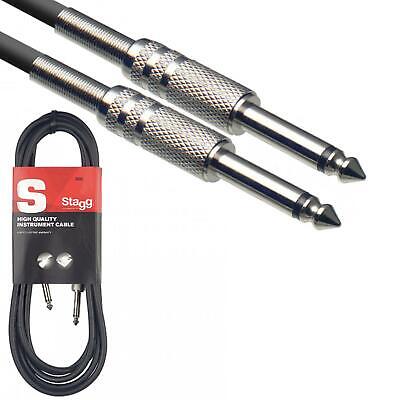 Stagg High Quality Guitar Instrument Cable Lead Feet Phono SGC 1.5m 3m 6m 10m • 6.05€