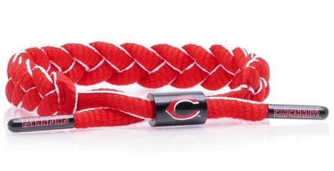 Rastaclat Baseball Infield Braided Bracelet - Red & White Cover