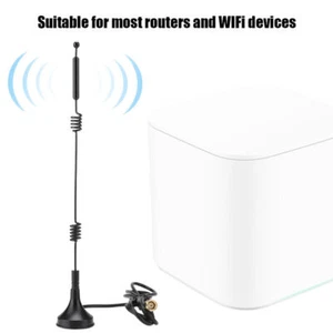 3M 12dBi Dual Band 2.4/5.8GHz WiFi Wireless Antenna RP-SMA Female Magnetic Base - Photo 1/4