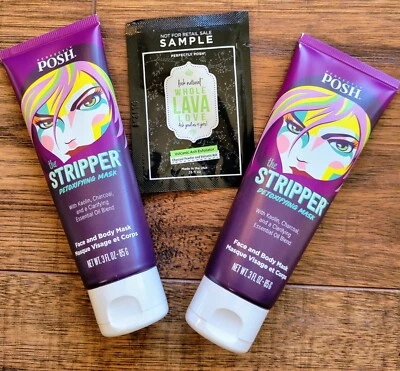2 New Perfectly Posh The Stripper Detoxifying Face & Body Mask + Sample Bundle - Image 1 of 3