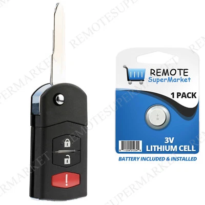 Replacement for Mazda 04-06 MPV 06-10 MX-5 Miata Remote Flip Key Fob Entry Foto 1 de 4