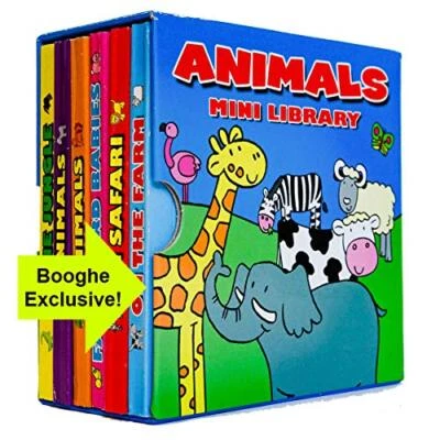Animals Mini Library pack of 6 Board Books Book The Fast Free Shipping - Image 1 of 2