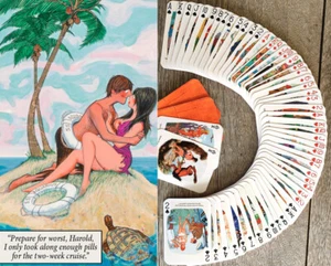 Playing Cards (Poker Deck 54 Cards) Vintage Funny Adult Pinup Cartoons 082 - Picture 1 of 4