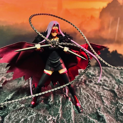 1/12 Red Black Wired Cape Cloak for 6" Figma Medusa Fate/Grand Order (No figure) Cover