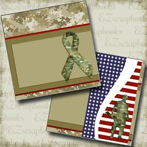 Military Man NPM - 2 Premade Scrapbook Pages - EZ Layout 4879